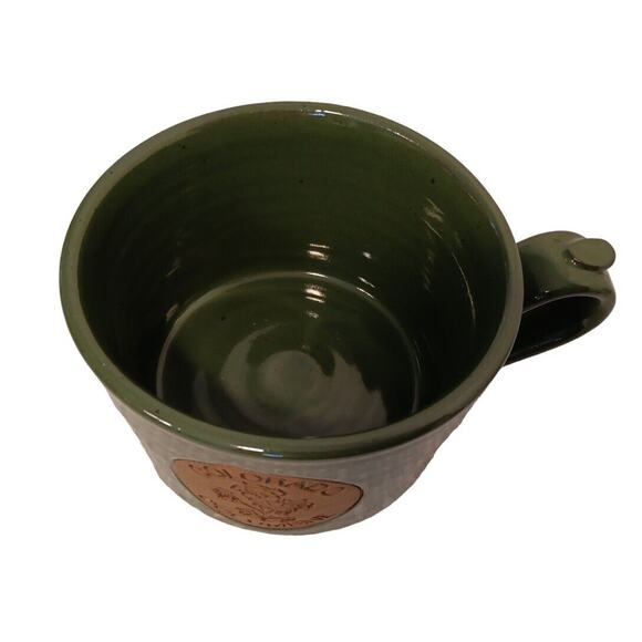 Colorado Columbine Green Clay Pen Pottery Souvenir Coffee Mug Handcrafted 18oz - Picture 4 of 10